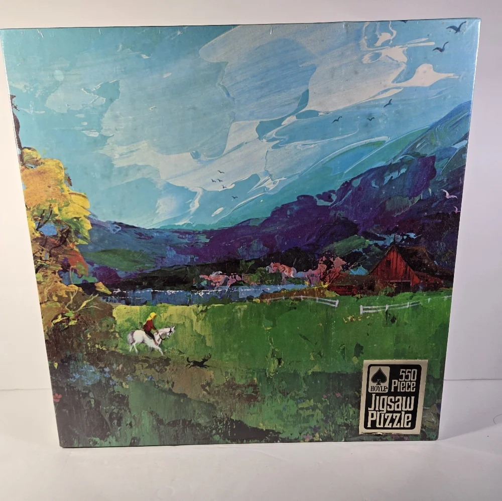 HOYLE 550 Piece Jigsaw Puzzle " Morning Ride" NEW UNOPENED - Picture 1 of 5